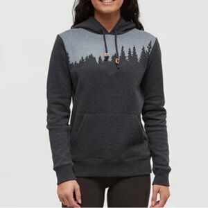 Tentree Juniper Charcoal Gray Hoodie S Organic Cotton Blend Celestial Gorpcore
